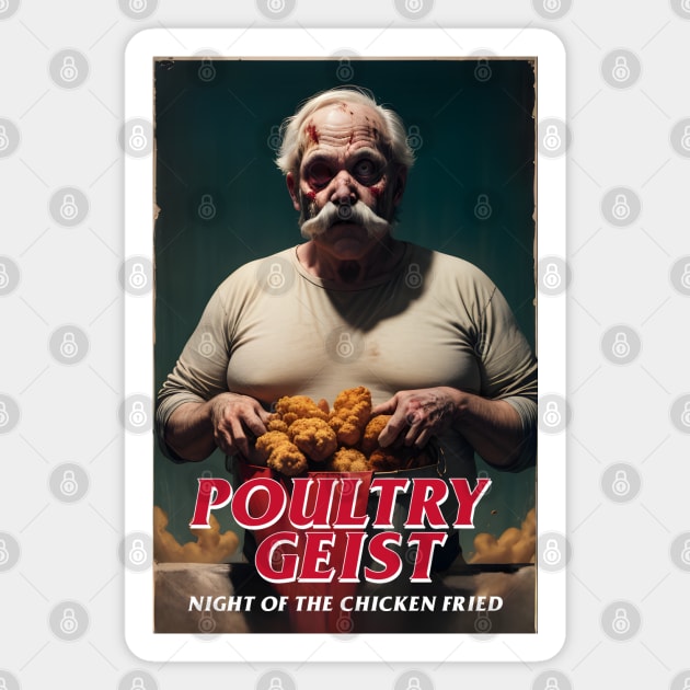 Fried Chicken Fiesta:Poultry Geist Halloween Magnet by Scared Side